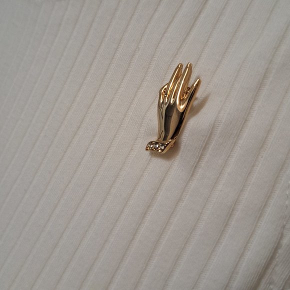 Vintage Michell Lynn brooch hand rhinestones Never worn - Picture 2 of 2